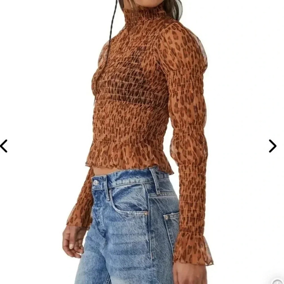 Free People Tops - FREE PEOPLE Hello There Top / Leopard Combo NWT Size XS